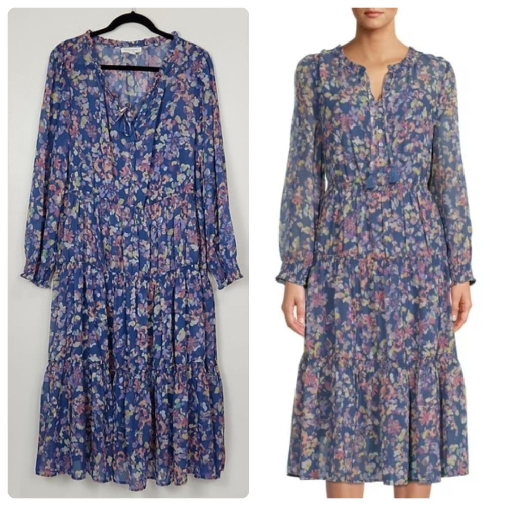 Beach Lunch Lounge Bohemian Long Sleeves Midi Maxi Dress